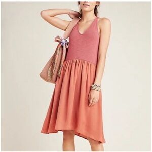 Anthropologie X Dolan Left Coast Collection Sleeveless Two Tone Dress Small